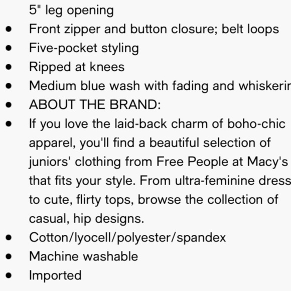 FREE PEOPLE BLOWN OUT KNEE HIGH WAISTED SKINNY JEAN DARK WASH BUTTERY SOFT SZ 31 - Picture 6 of 16